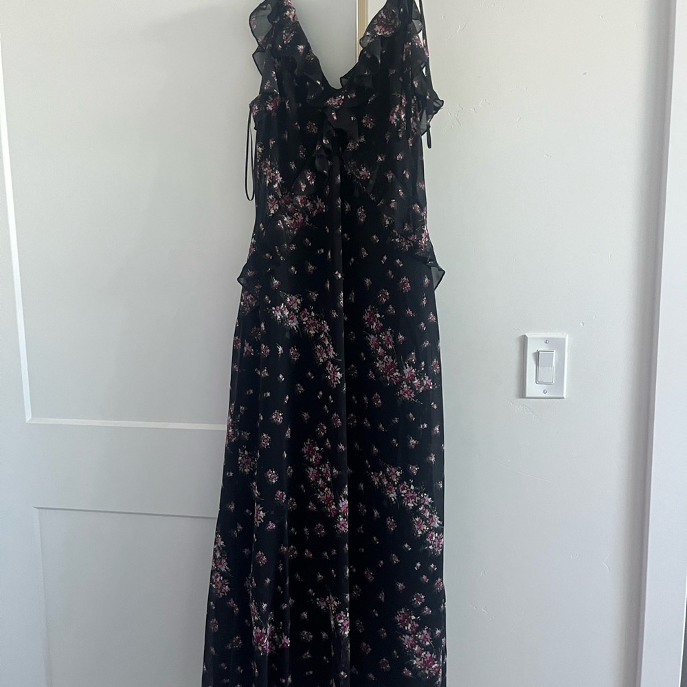 Floral Black Maxi Dress